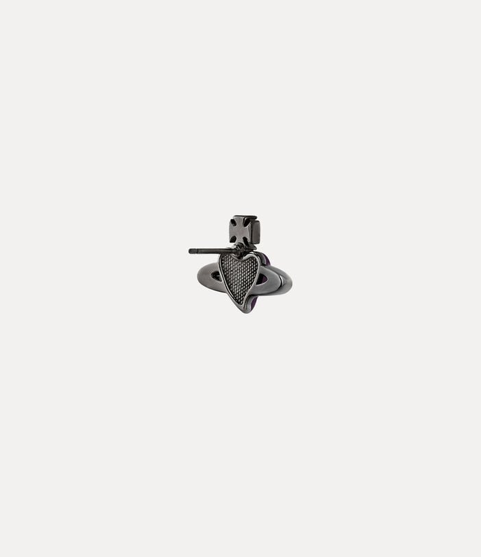 Vivienne Westwood MAN. DIAMANTE HEART SINGLE STUD